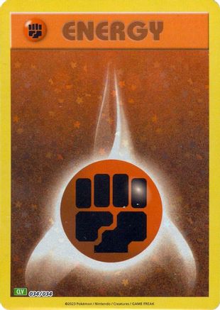 Basic Fighting Energy 34 - Trading Card Game Classic Holofoil - Poke-Collect