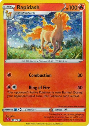 Rapidash 5 - Trading Card Game Classic Holofoil - Poke-Collect
