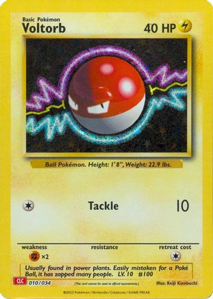 Voltorb 10 - Trading Card Game Classic Holofoil - Poke-Collect