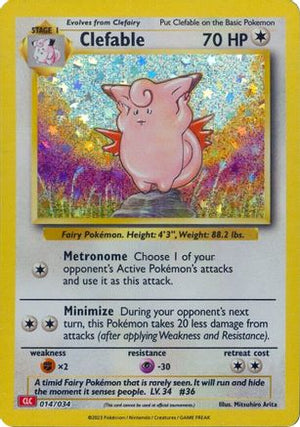 Clefable 14 - Trading Card Game Classic Holofoil - Poke-Collect