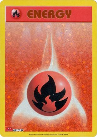 Basic Fire Energy 33 - Trading Card Game Classic Holofoil - Poke-Collect