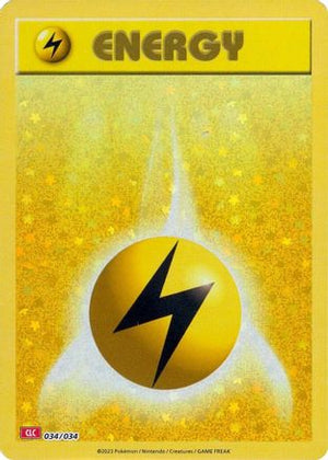 Basic Lightning Energy 34 - Trading Card Game Classic Holofoil - Poke-Collect