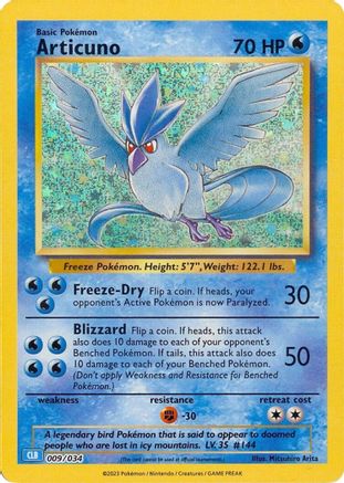 Articuno 9 - Trading Card Game Classic Holofoil - Poke-Collect