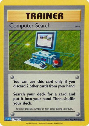 Computer Search (CLB) 20 - Trading Card Game Classic Holofoil - Poke-Collect