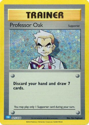 Professor Oak (CLB) 25 - Trading Card Game Classic Holofoil - Poke-Collect