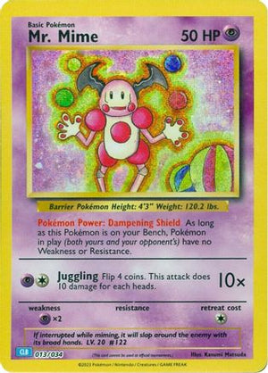 Mr. Mime 13 - Trading Card Game Classic Holofoil - Poke-Collect