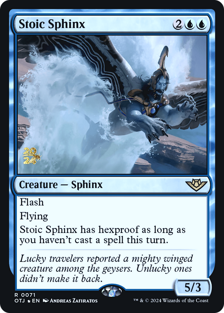 Stoic Sphinx (PRE-071) - Outlaws of Thunder Junction Promos Foil