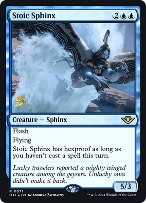Stoic Sphinx (PRE-071) - Outlaws of Thunder Junction Promos Foil