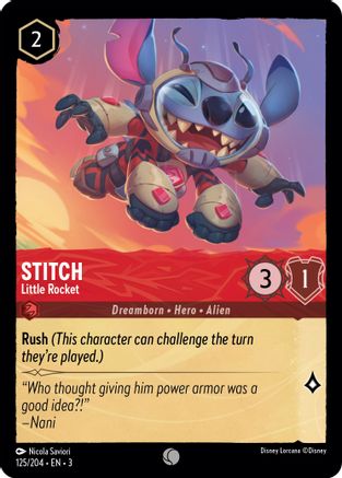 Stitch - Little Rocket (125/204) - Into the Inklands Cold Foil