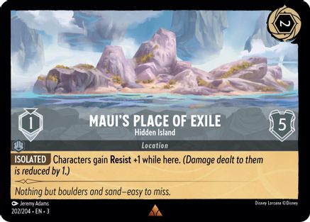 Maui's Place of Exile - Hidden Island (202/204) - Into the Inklands Cold Foil