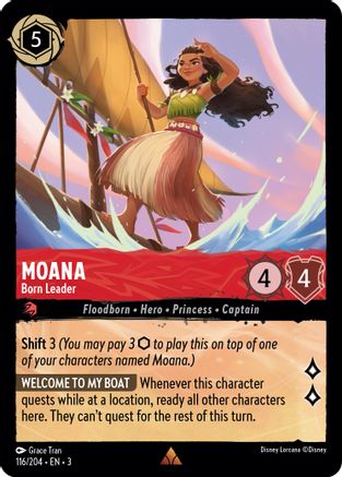 Moana - Born Leader (116/204) - Into the Inklands Cold Foil