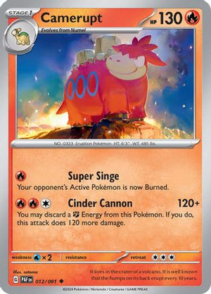 Camerupt 12 - SV Paldean Fates Reverse Holofoil