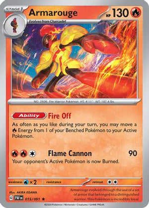 Armarouge 15 - SV Paldean Fates Reverse Holofoil