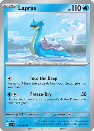 Lapras 16 - SV Paldean Fates Reverse Holofoil - Poke-Collect
