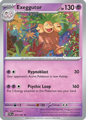 Exeggutor 24 - SV Paldean Fates Holofoil - Poke-Collect