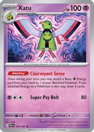 Xatu 26 - SV Paldean Fates Holofoil - Poke-Collect