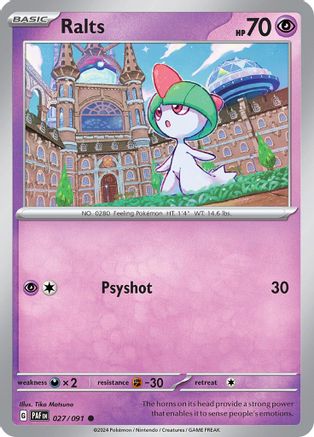 Ralts - 027/091 27 - SV Paldean Fates - Poke-Collect