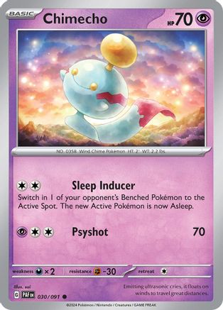 Chimecho 30 - SV Paldean Fates Reverse Holofoil - Poke-Collect