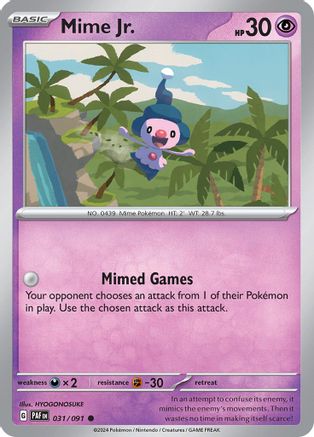 Mime Jr. - 031/091 31 - SV Paldean Fates Reverse Holofoil - Poke-Collect