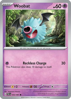 Woobat 32 - SV Paldean Fates Reverse Holofoil - Poke-Collect