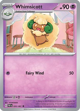 Whimsicott 35 - SV Paldean Fates Reverse Holofoil - Poke-Collect