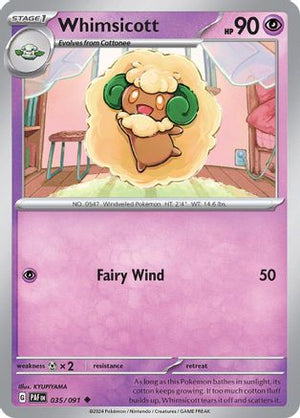 Whimsicott 35 - SV Paldean Fates Reverse Holofoil - Poke-Collect