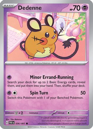 Dedenne 36 - SV Paldean Fates Reverse Holofoil - Poke-Collect