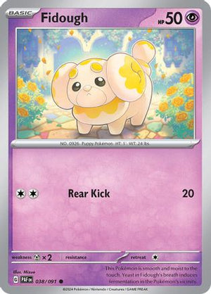 Fidough 38 - SV Paldean Fates Reverse Holofoil - Poke-Collect