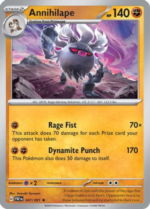 Annihilape 47 - SV Paldean Fates Reverse Holofoil - Poke-Collect