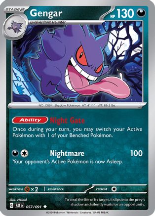 Gengar 57 - SV Paldean Fates Reverse Holofoil - Poke-Collect