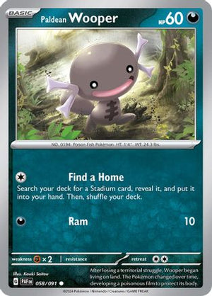 Paldean Wooper 58 - SV Paldean Fates - Poke-Collect