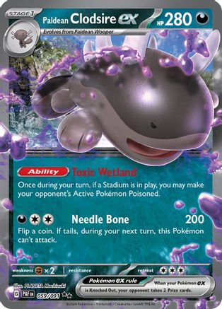 Paldean Clodsire ex - 059/091 59 - SV Paldean Fates Holofoil - Poke-Collect