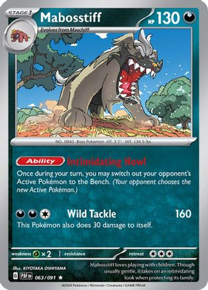 Mabosstiff 63 - SV Paldean Fates Reverse Holofoil - Poke-Collect