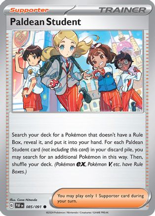 Paldean Student - 085/091 85 - SV Paldean Fates Reverse Holofoil - Poke-Collect