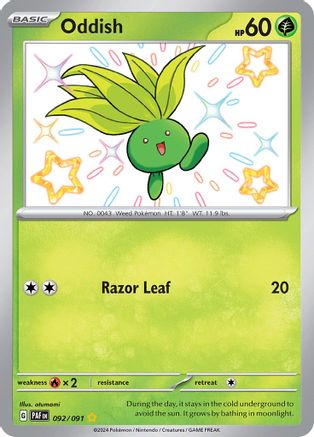 Oddish 92 - SV Paldean Fates Holofoil - Poke-Collect