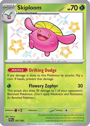 Skiploom 97 - SV Paldean Fates Holofoil - Poke-Collect