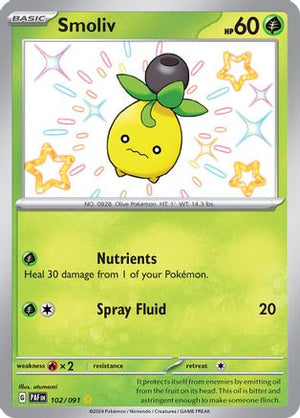 Smoliv 102 - SV Paldean Fates Holofoil - Poke-Collect