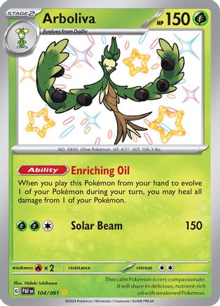 Arboliva 104 - SV Paldean Fates Holofoil - Poke-Collect