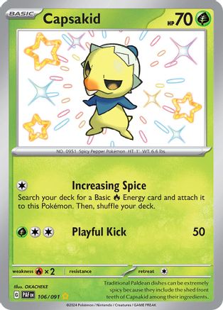 Capsakid 106 - SV Paldean Fates Holofoil - Poke-Collect