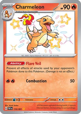 Charmeleon - 110/091 110 - SV Paldean Fates Holofoil - Poke-Collect