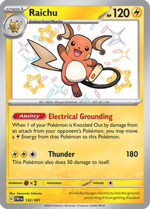 Raichu 132 - SV Paldean Fates Holofoil - Poke-Collect