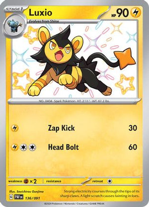 Luxio 136 - SV Paldean Fates Holofoil - Poke-Collect