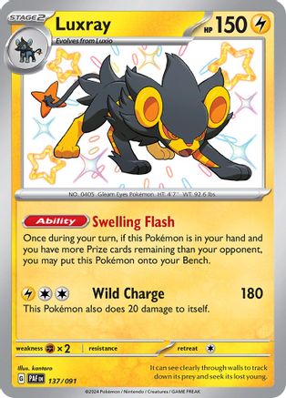 Luxray 137 - SV Paldean Fates Holofoil - Poke-Collect