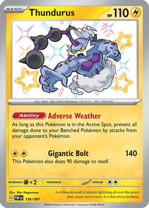 Thundurus 139 - SV Paldean Fates Holofoil - Poke-Collect