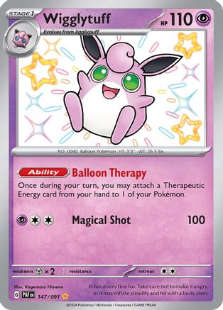 Wigglytuff 147 - SV Paldean Fates Holofoil - Poke-Collect