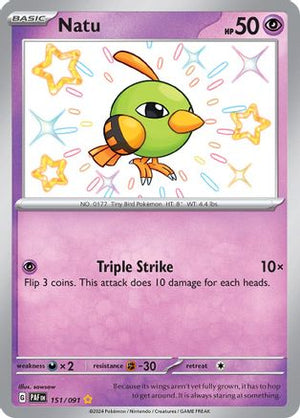Natu 151 - SV Paldean Fates Holofoil - Poke-Collect