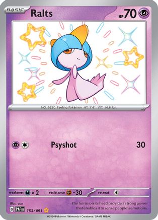 Ralts 153 - SV Paldean Fates Holofoil - Poke-Collect
