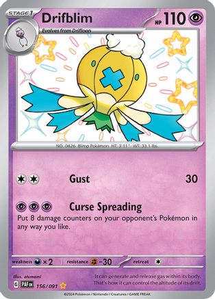 Drifblim 156 - SV Paldean Fates Holofoil - Poke-Collect