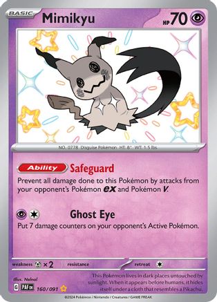 Mimikyu -160/091 160 - SV Paldean Fates Holofoil - Poke-Collect