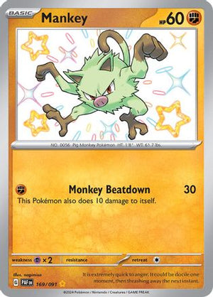 Mankey 169 - SV Paldean Fates Holofoil - Poke-Collect